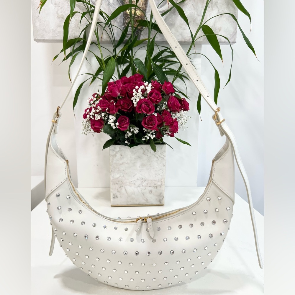 Khaite Alessia Studded Crescent Shoulder Bag - Picture 4 of 14
